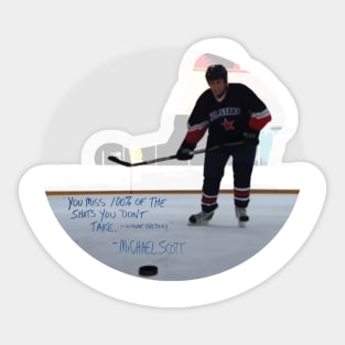 Michael Scott Hockey Sticker